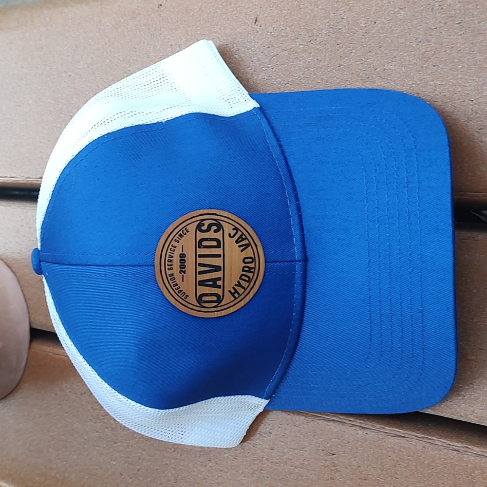 David's Hydro Vac Stitched Leather Patch Trucker … - image 1